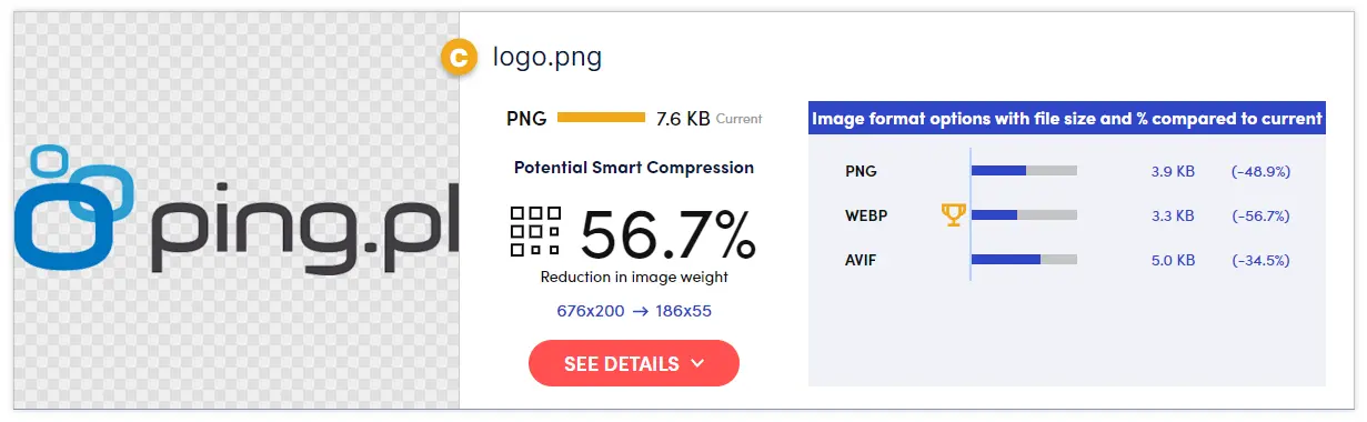 Wynik testu plików graficznych