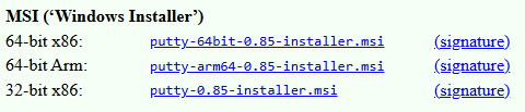 Pobranie programu PuTTY