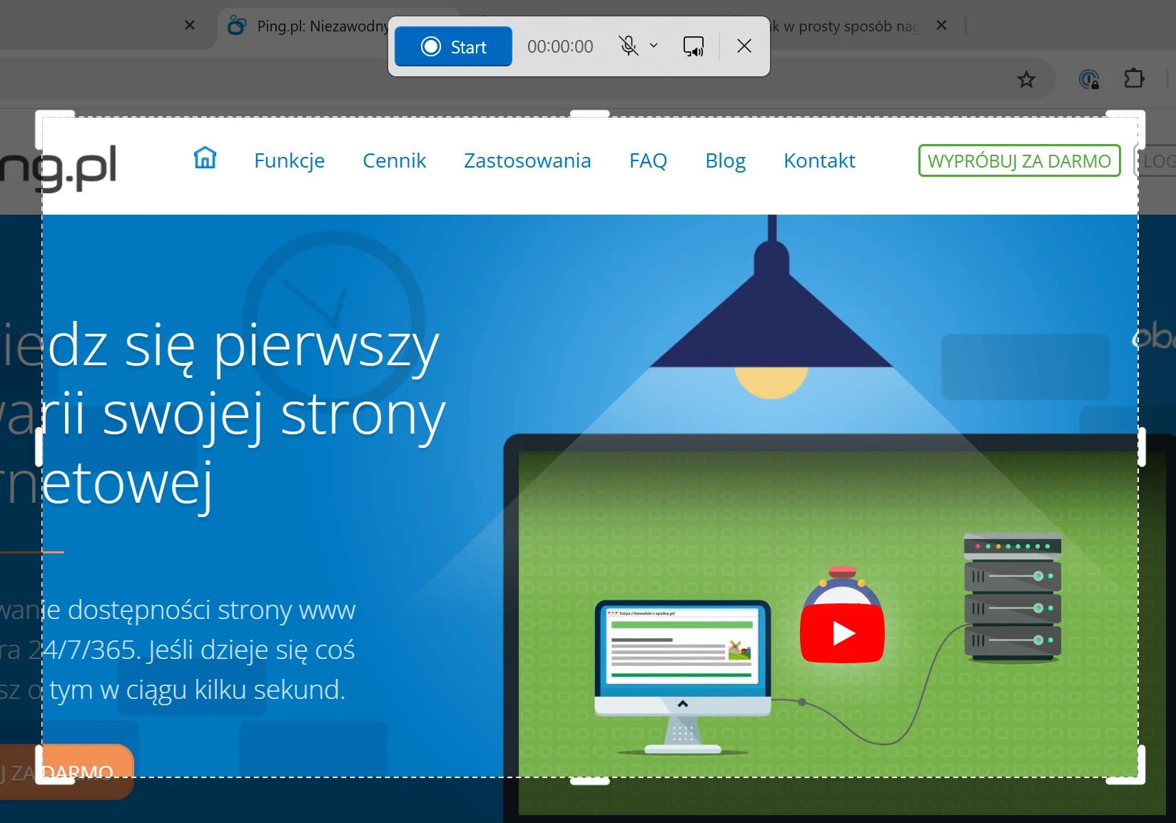 Nagrywanie ekranu w Windows Snipping Tool